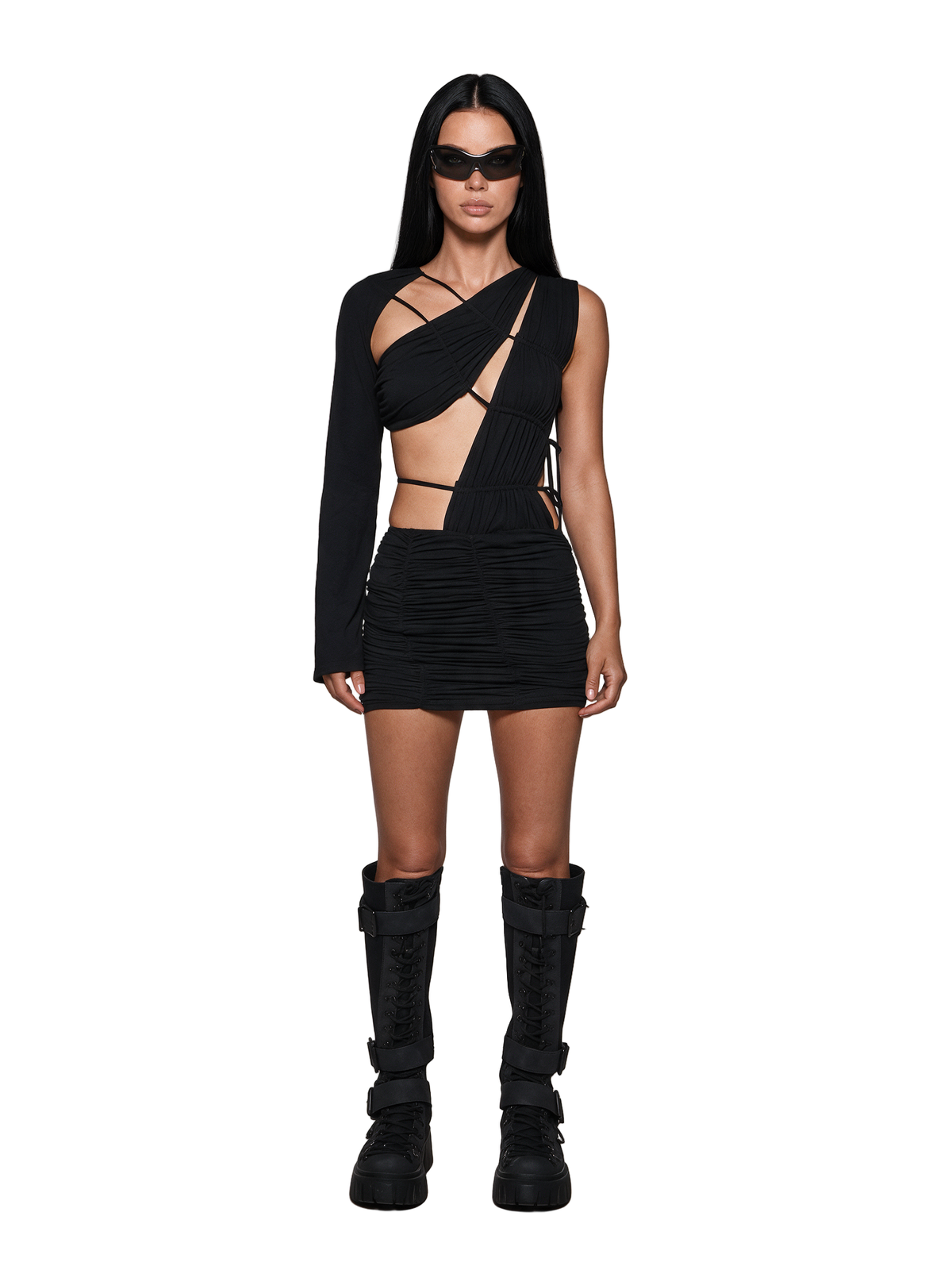 Seductive Insanity Drapey Bodycon Mini Dress
