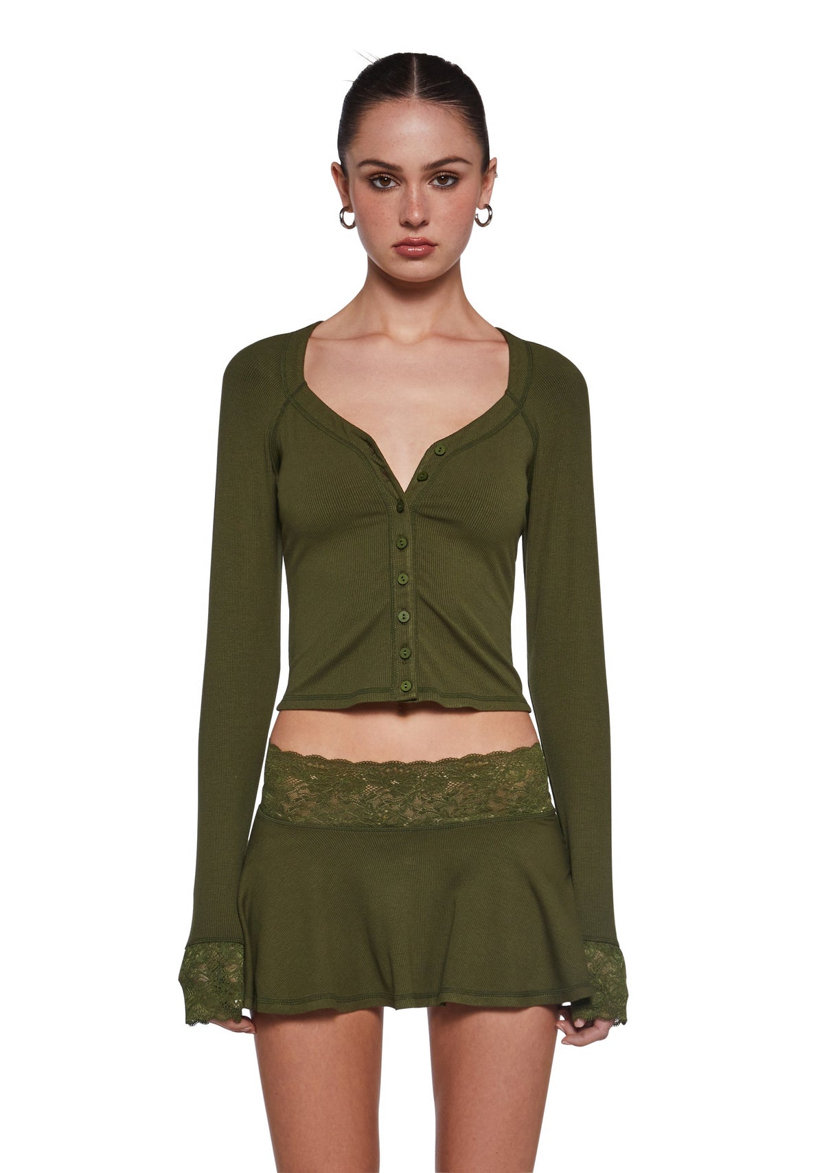 Hallway Season Skirt Set - Green