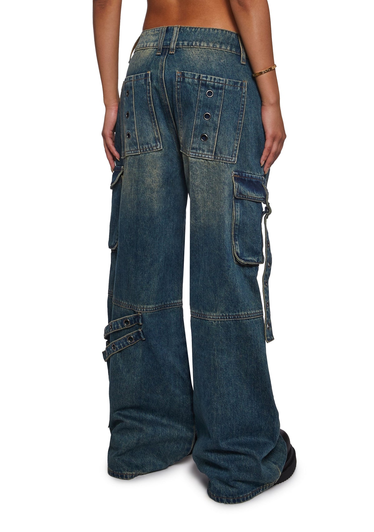 Digital Attraction Cargo Pants - Blue