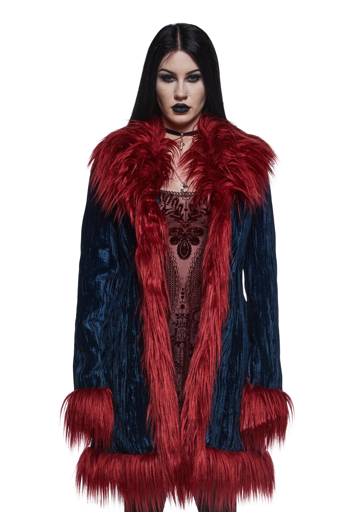 Art Magic Velvet Coat - Blue