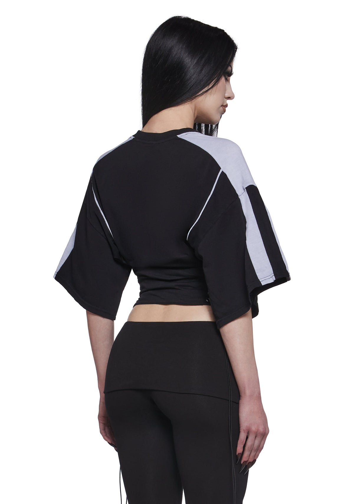 Team Player Corset T-Shirt - Black Washed