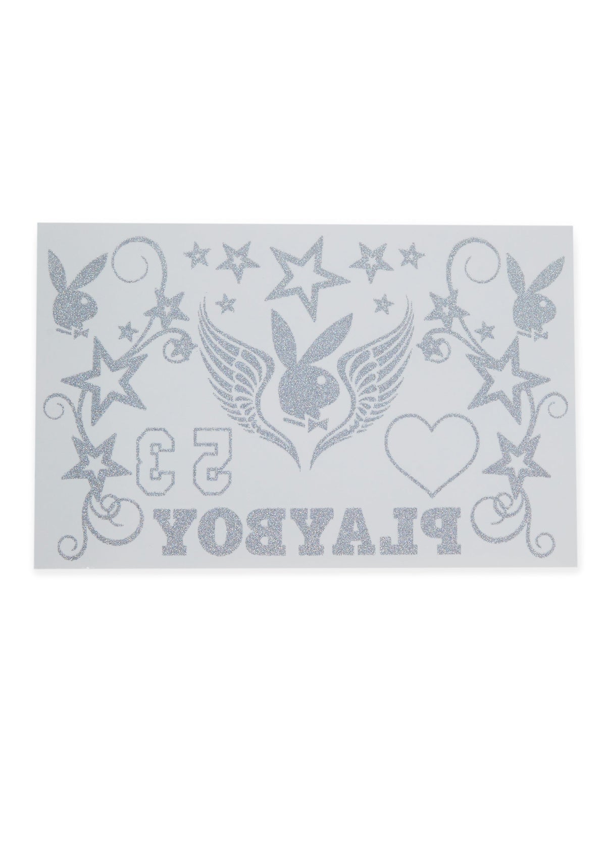 Playboy Glitter Tattoo Sheet