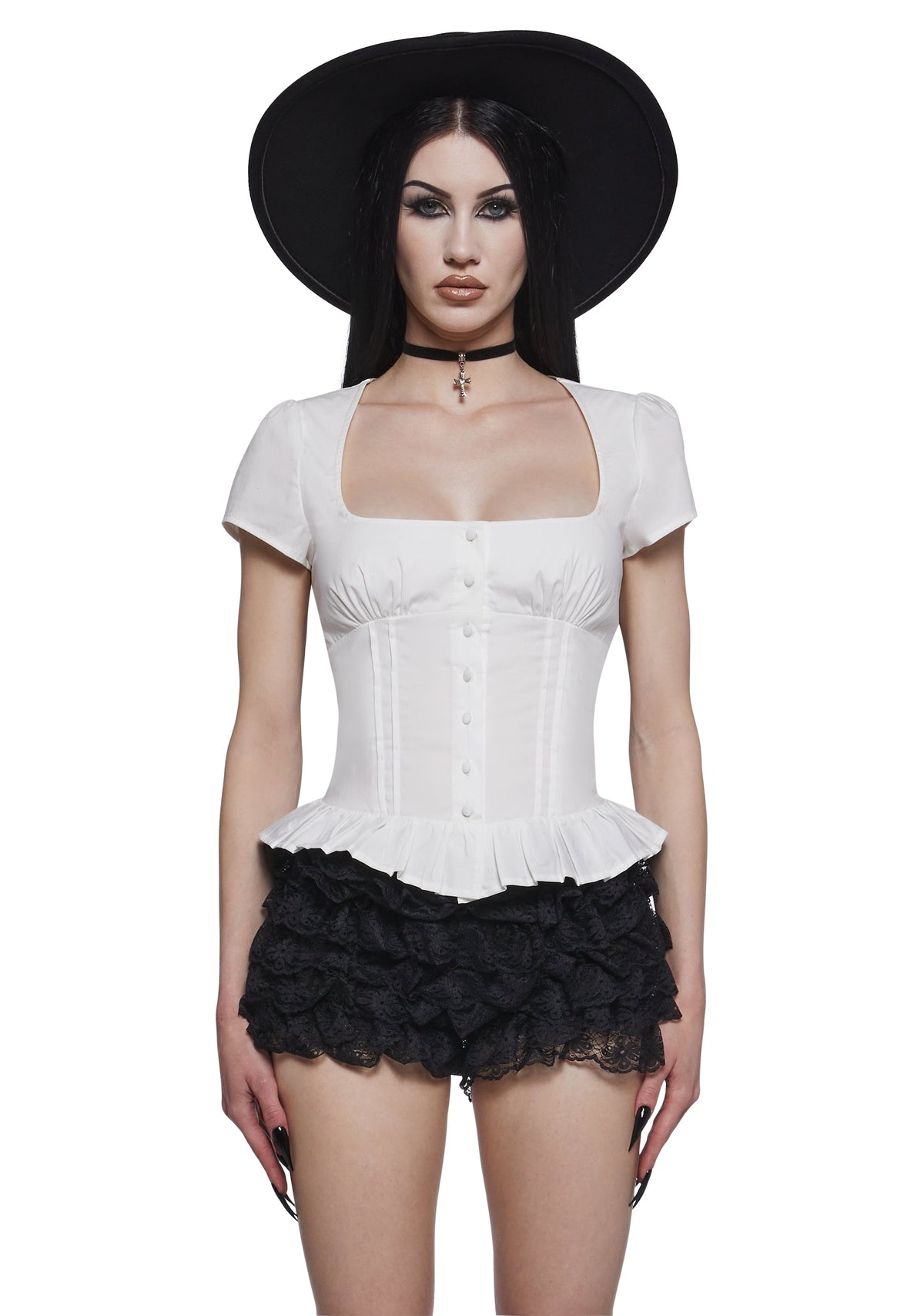 Shadow Seduction Poplin Blouse