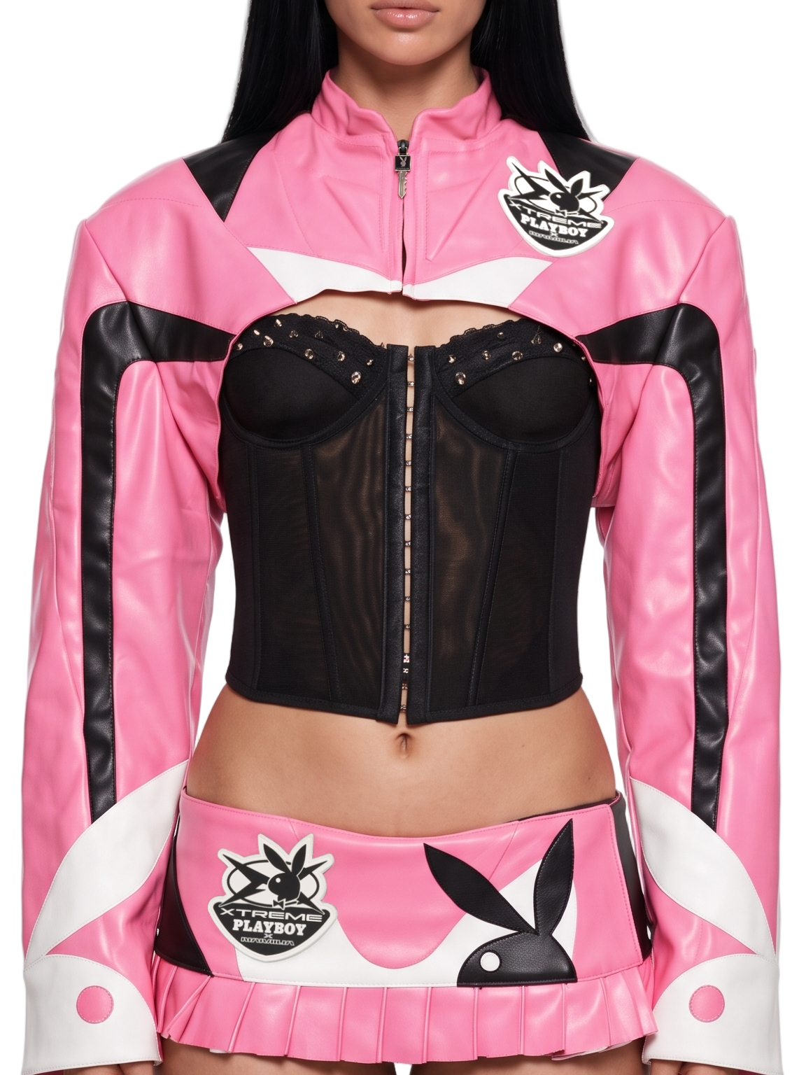 Playboy Moto Bolero Jacket - Pink
