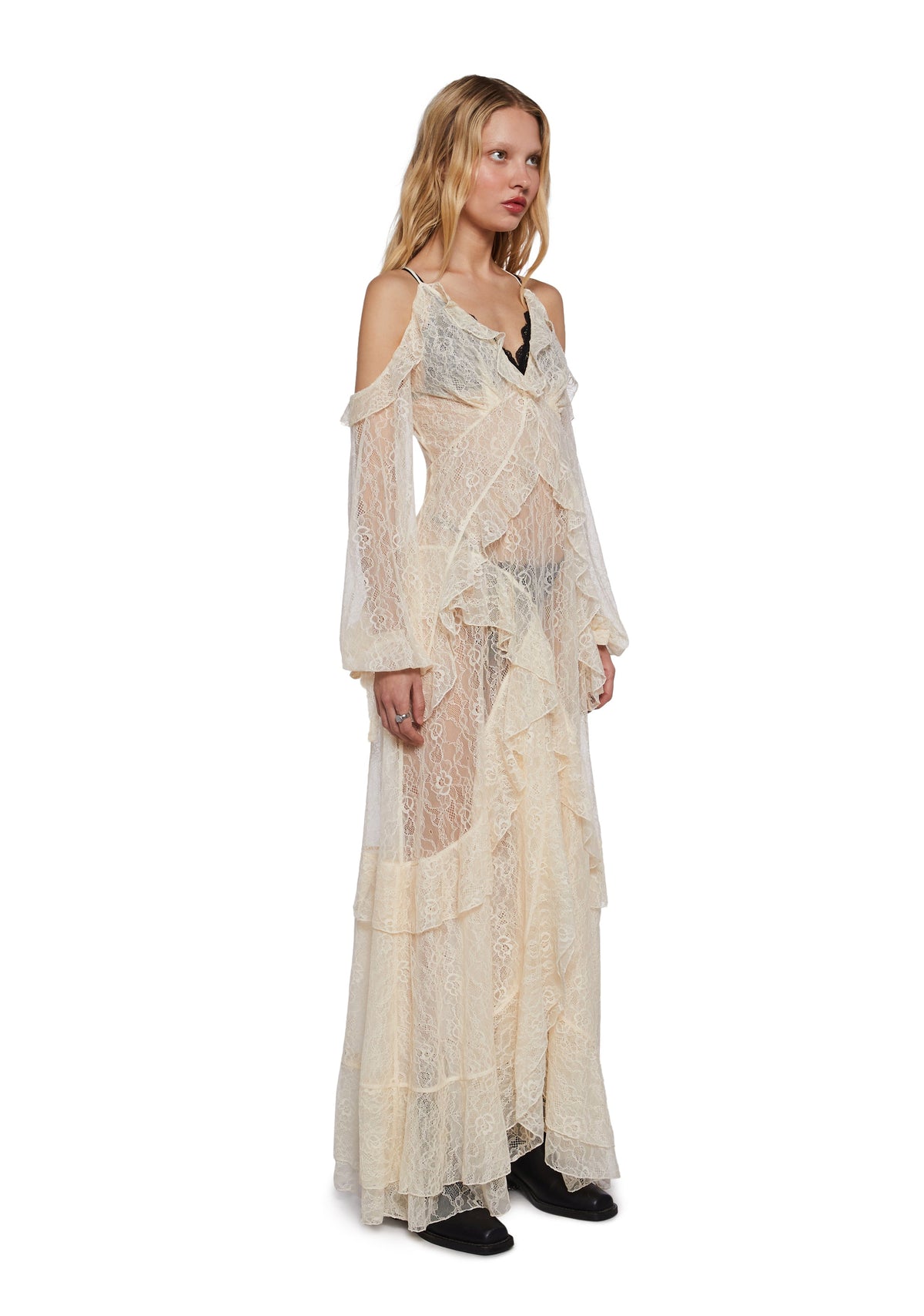 Desert Mirage Lace Maxi Dress