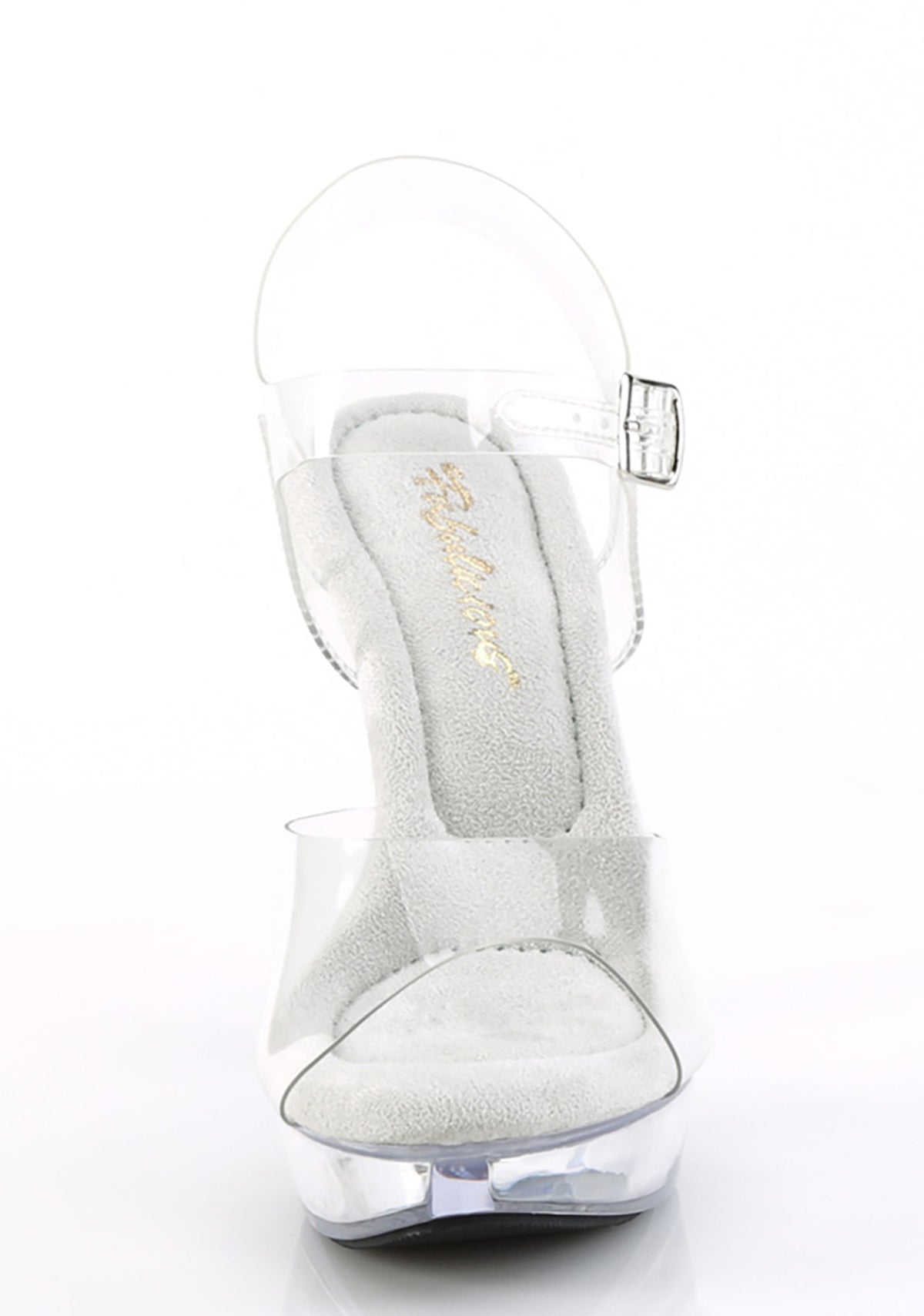 Cocktail-508 Platform Ankle Strap Sandal-Clear