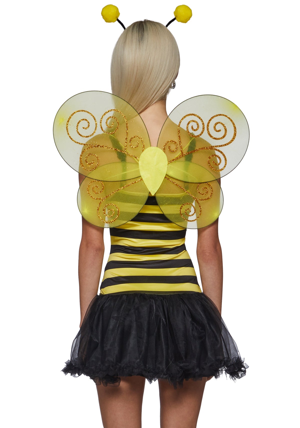 Y2K Bumble Bee Mini Dress Costume