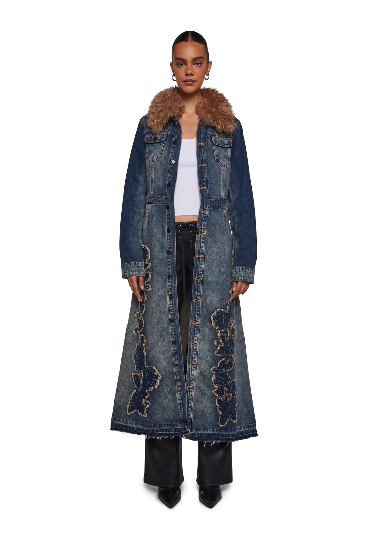 Kings Road Denim Maxi Coat