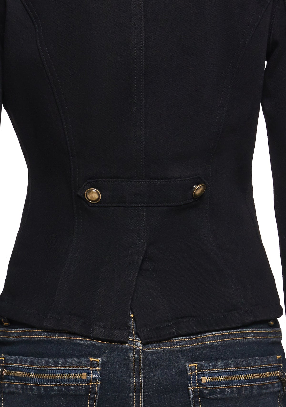 Military Parade Twill Jacket - Black
