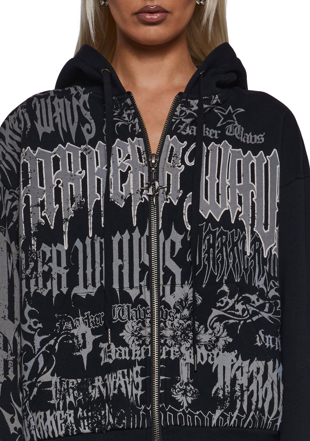 Ego Zip-Up Hoodie With Graphics