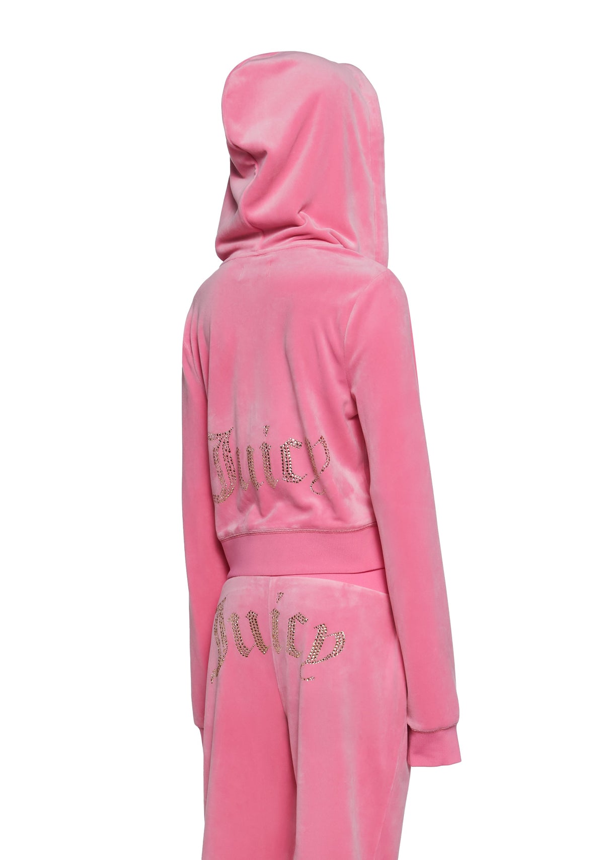 OG Big Bling Velour Hoodie - Pink