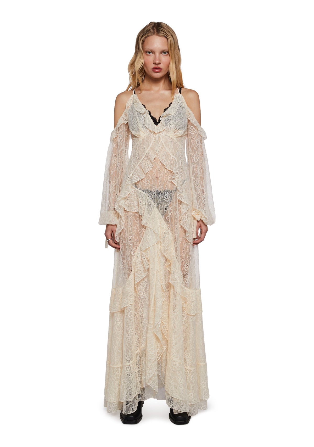 Desert Mirage Lace Maxi Dress