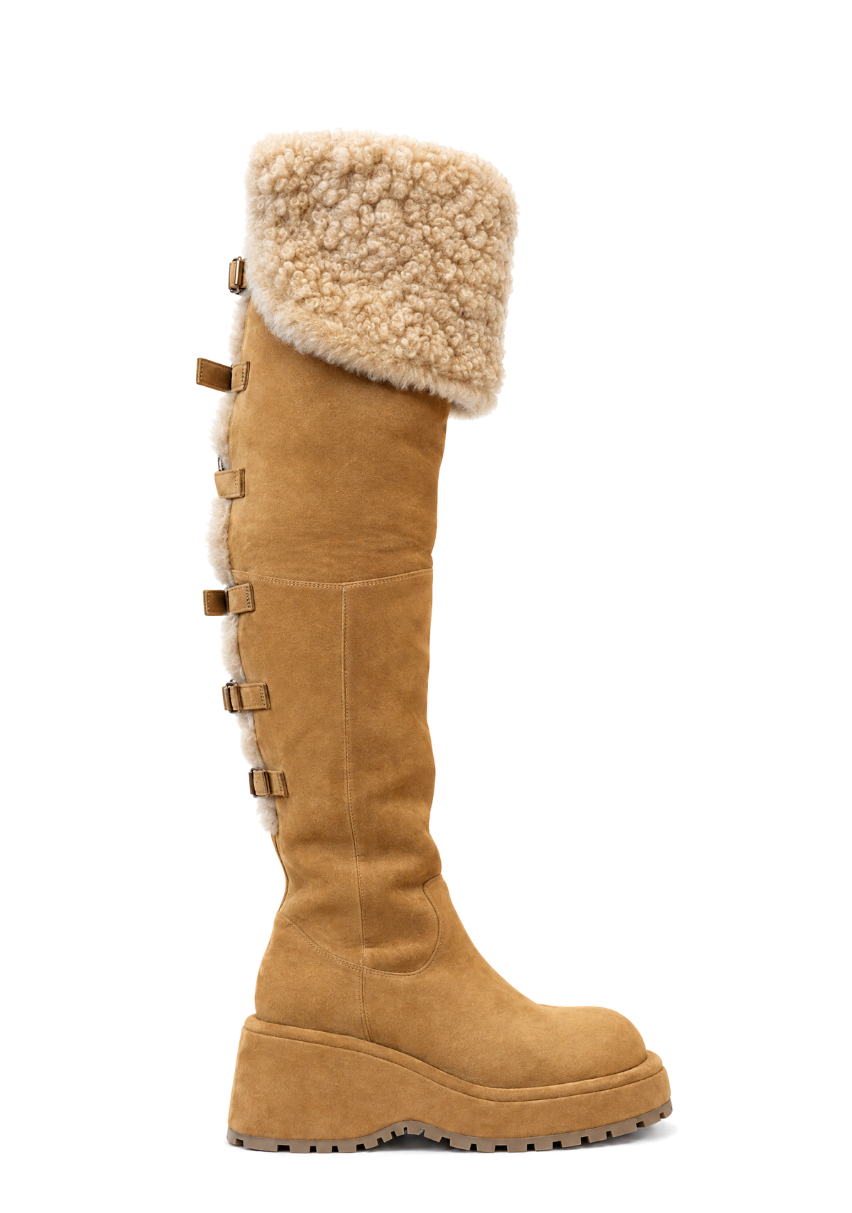 Elsa Fold Over Platform Boots