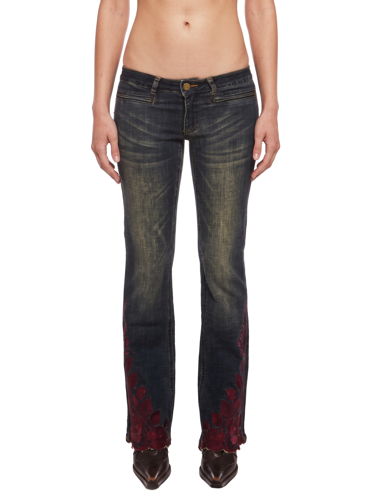 Dahlia Lace Embroidered Bootcut Jeans