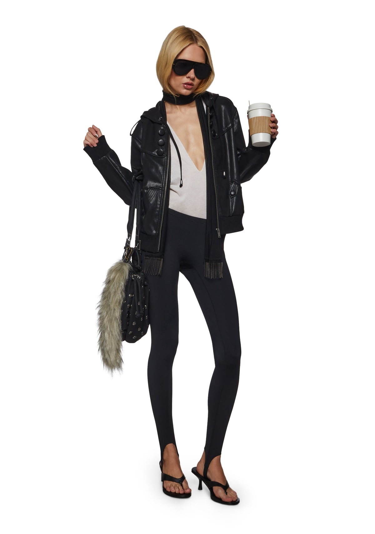 Donna Low Waisted Stirrup Leggings