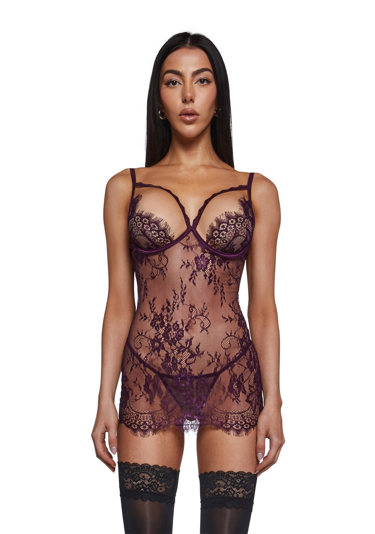 Secret Eyelash Lace Chemise