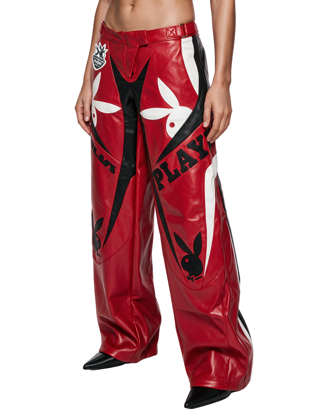 Playboy Moto Pants - Red