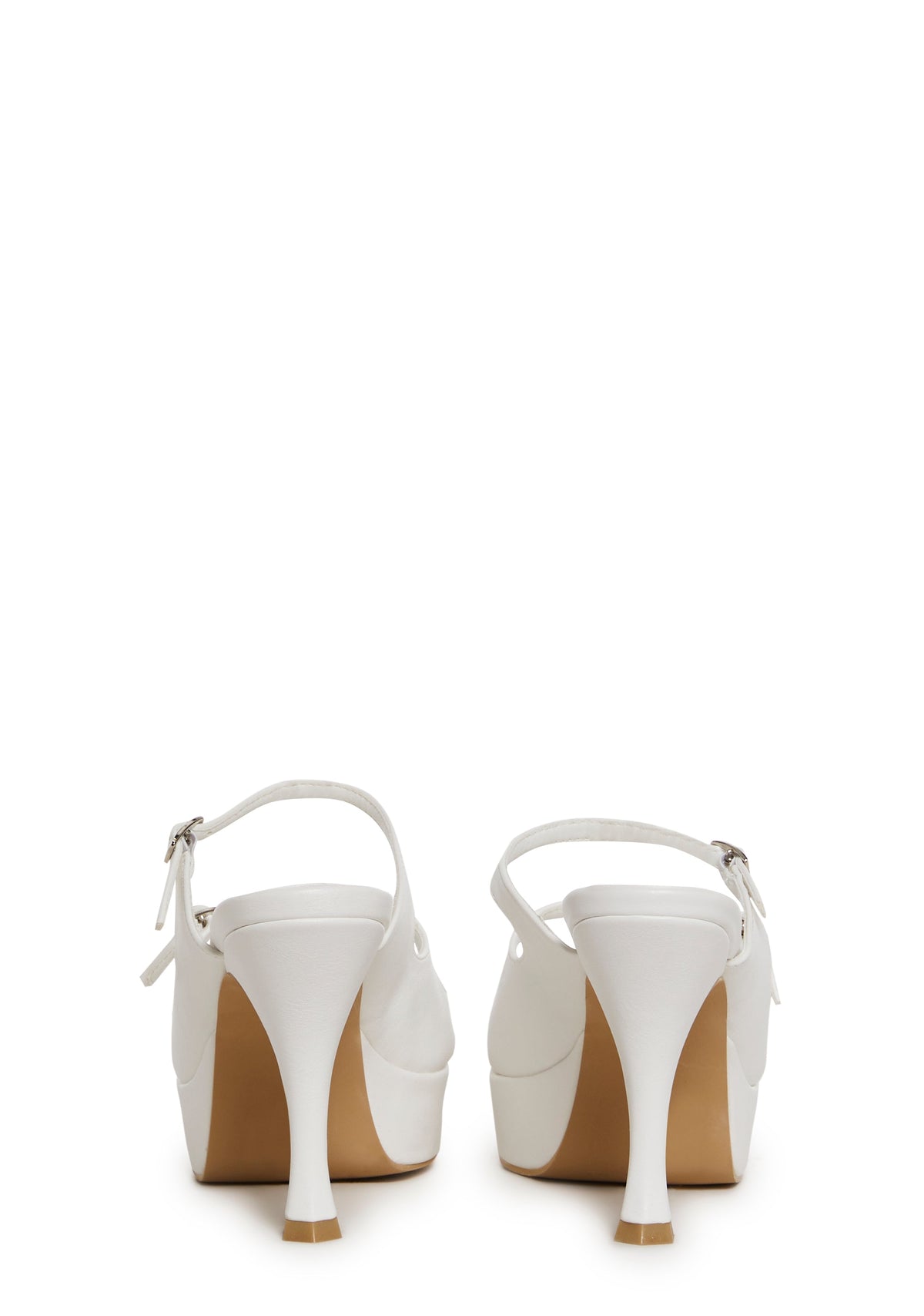 Lana Strappy Platform Heel - White