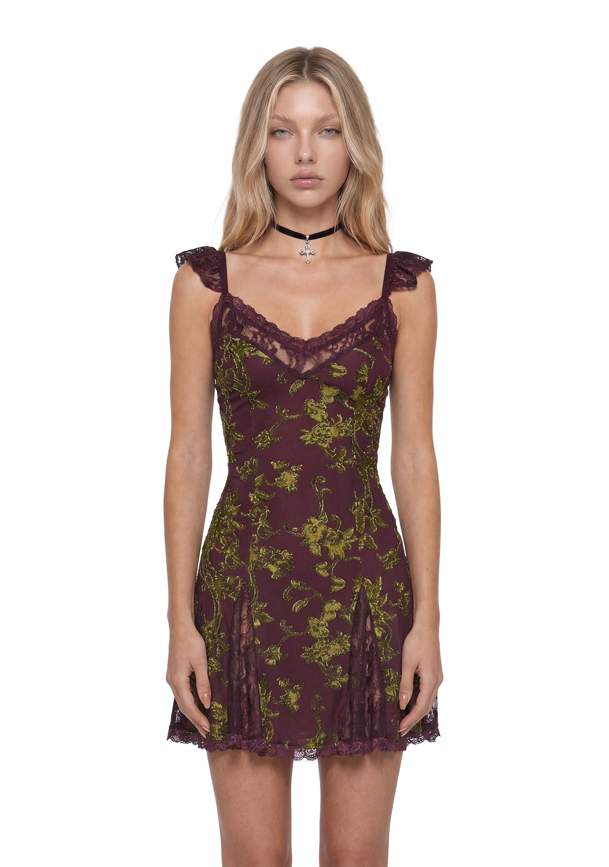 Jaclyn Moss Velvet Mini Dress