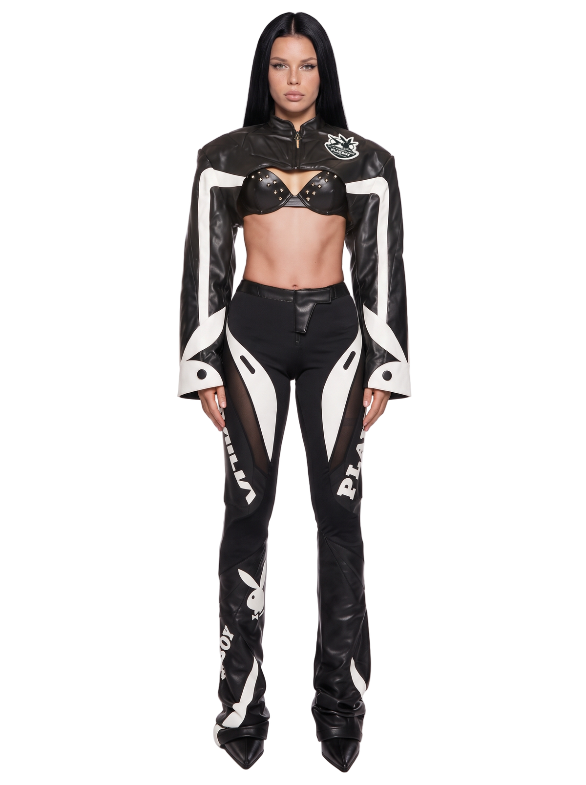Playboy Moto Mesh Pants - Black