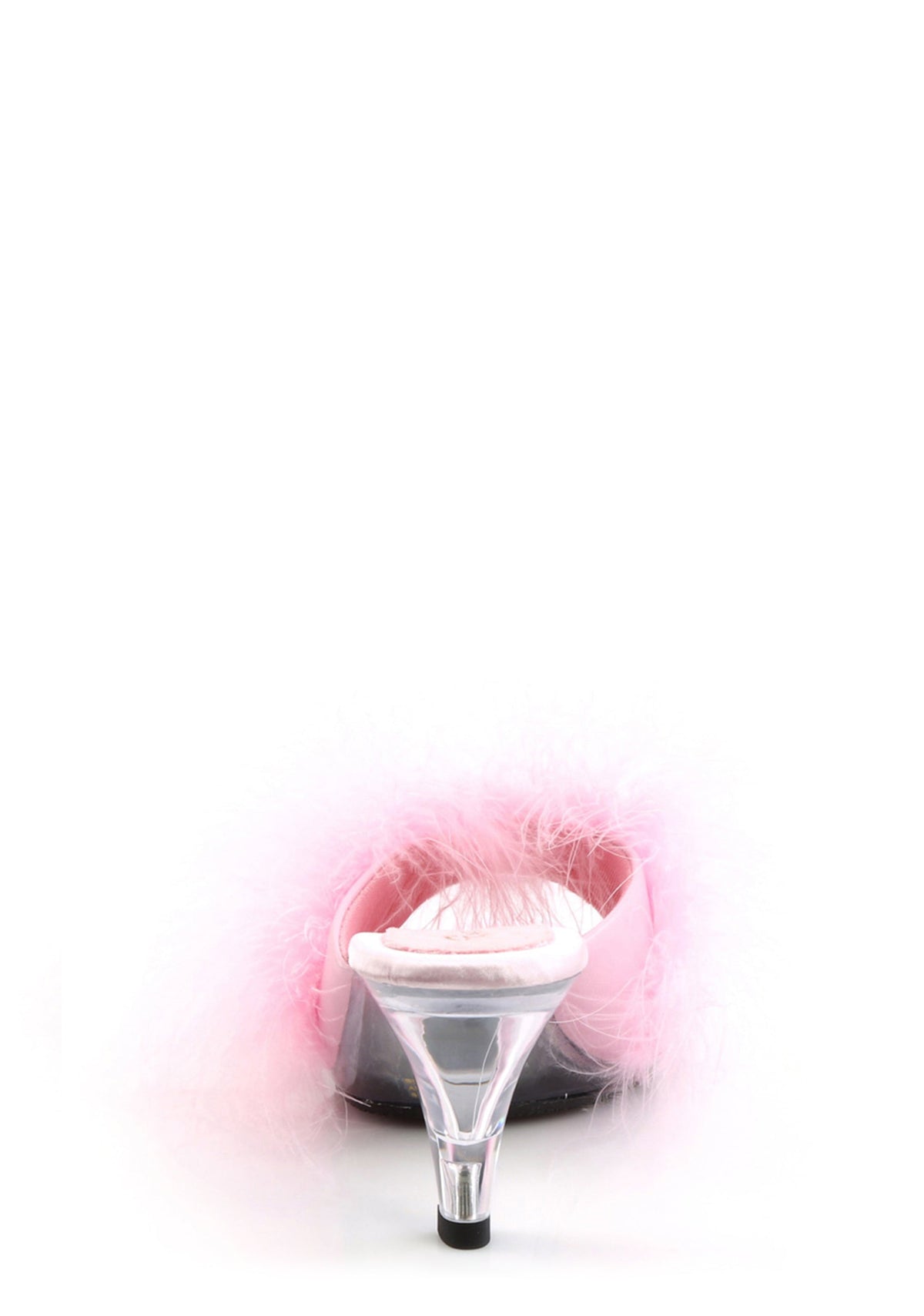 Belle 301 Fur Slip On Heels - Pink