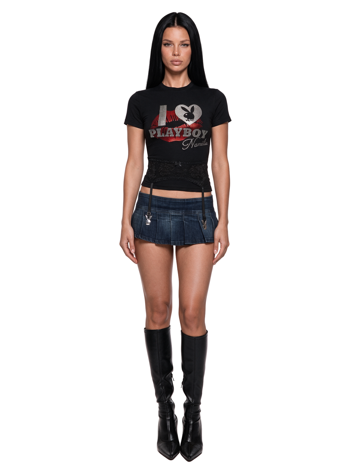 Playboy Crystal Lingerie Tee