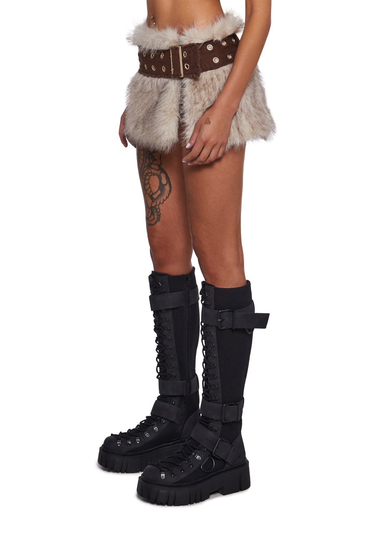 Signal Fur Wrap Skirt