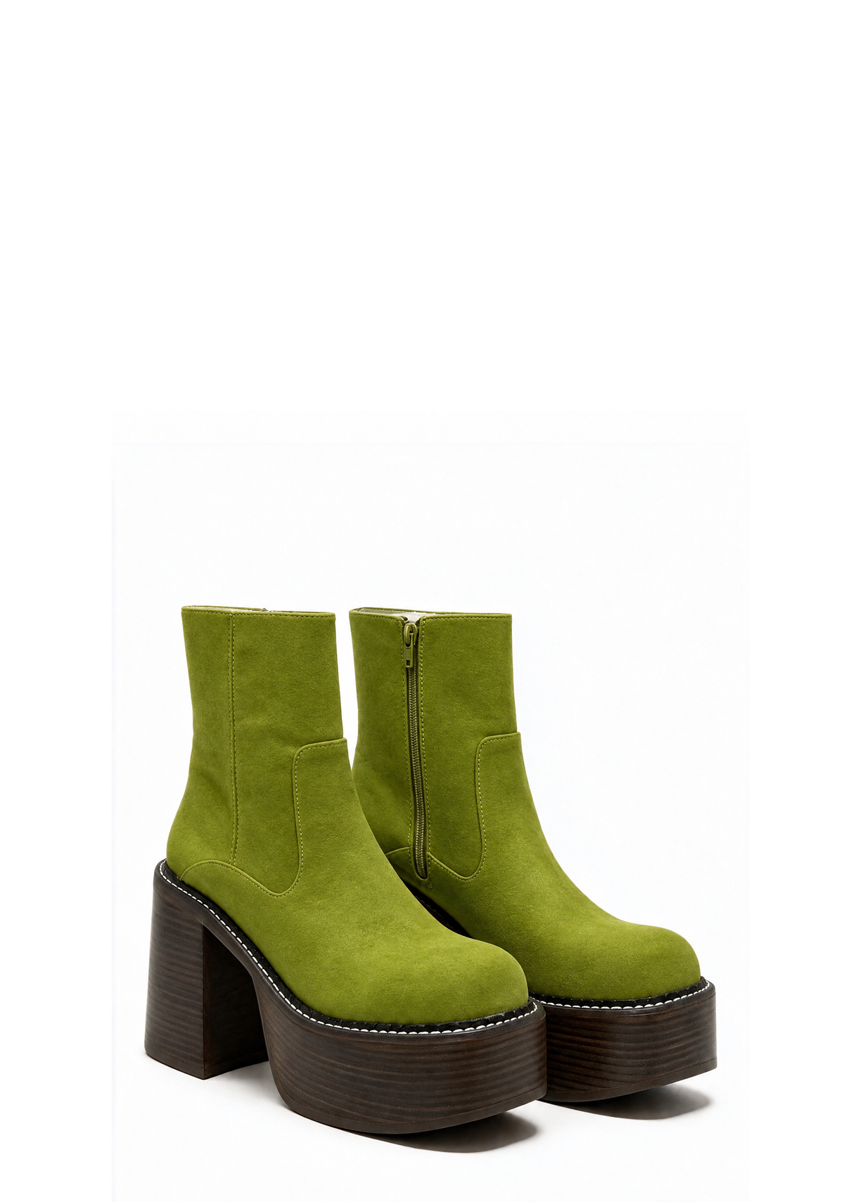 Vintage Soul Ankle Boots - Green