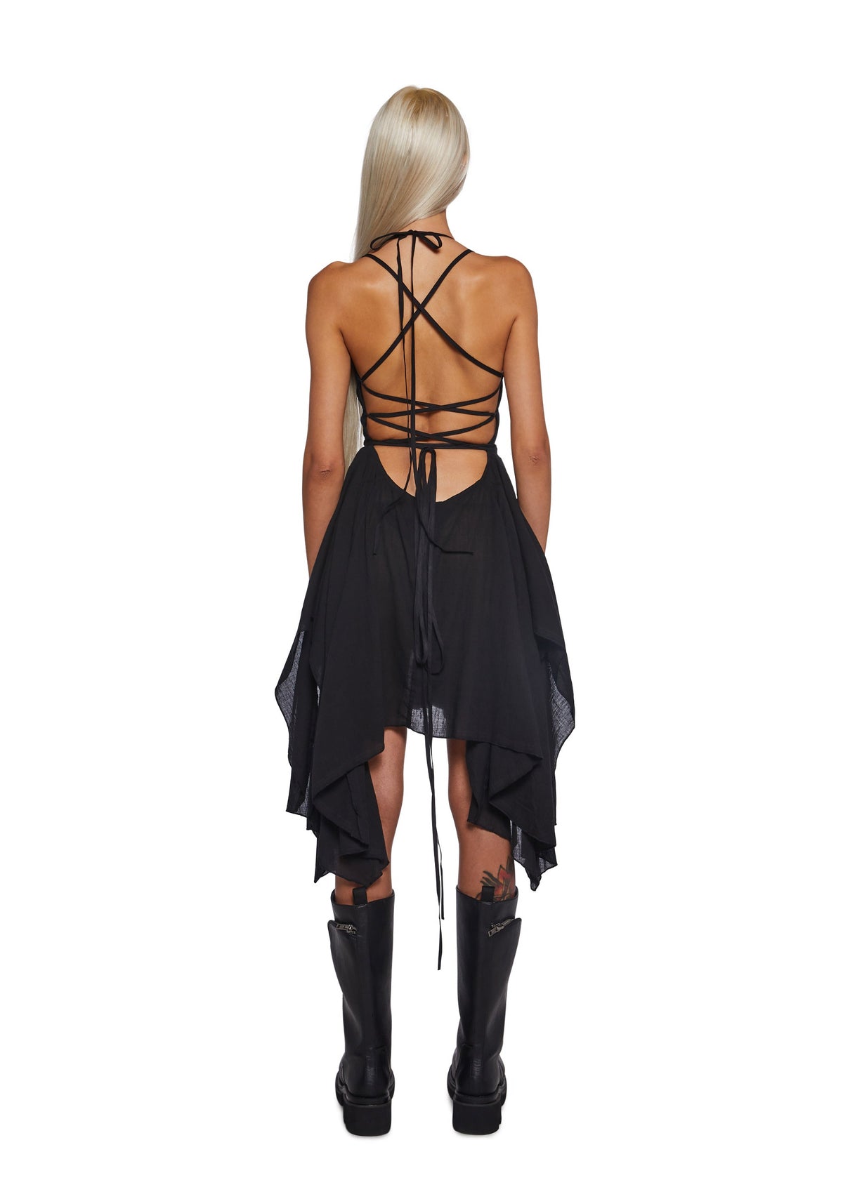Signal Open Side Handkerchief Dress