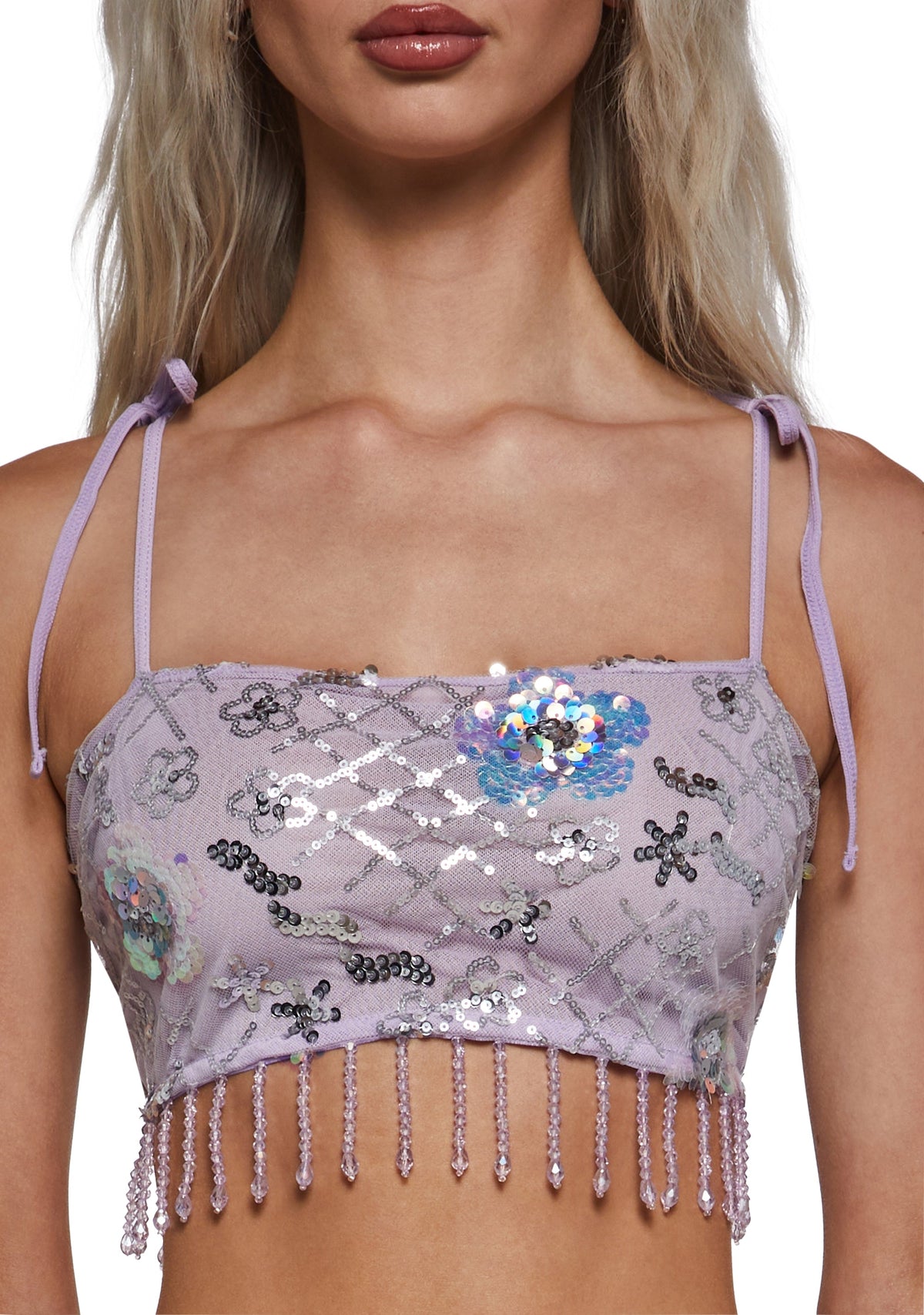 Fluorescent Eden Crop Tank - Purple