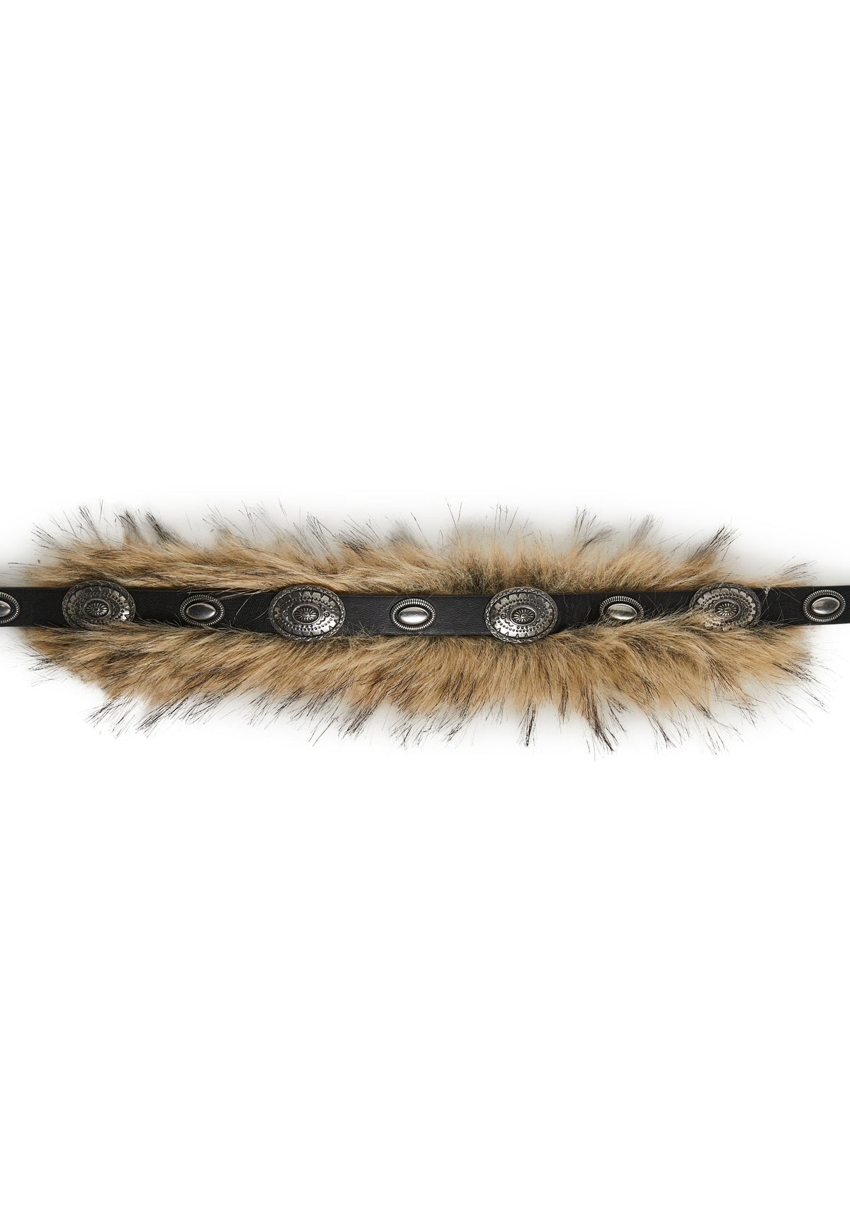 Frontier Medallion Belt with Fur