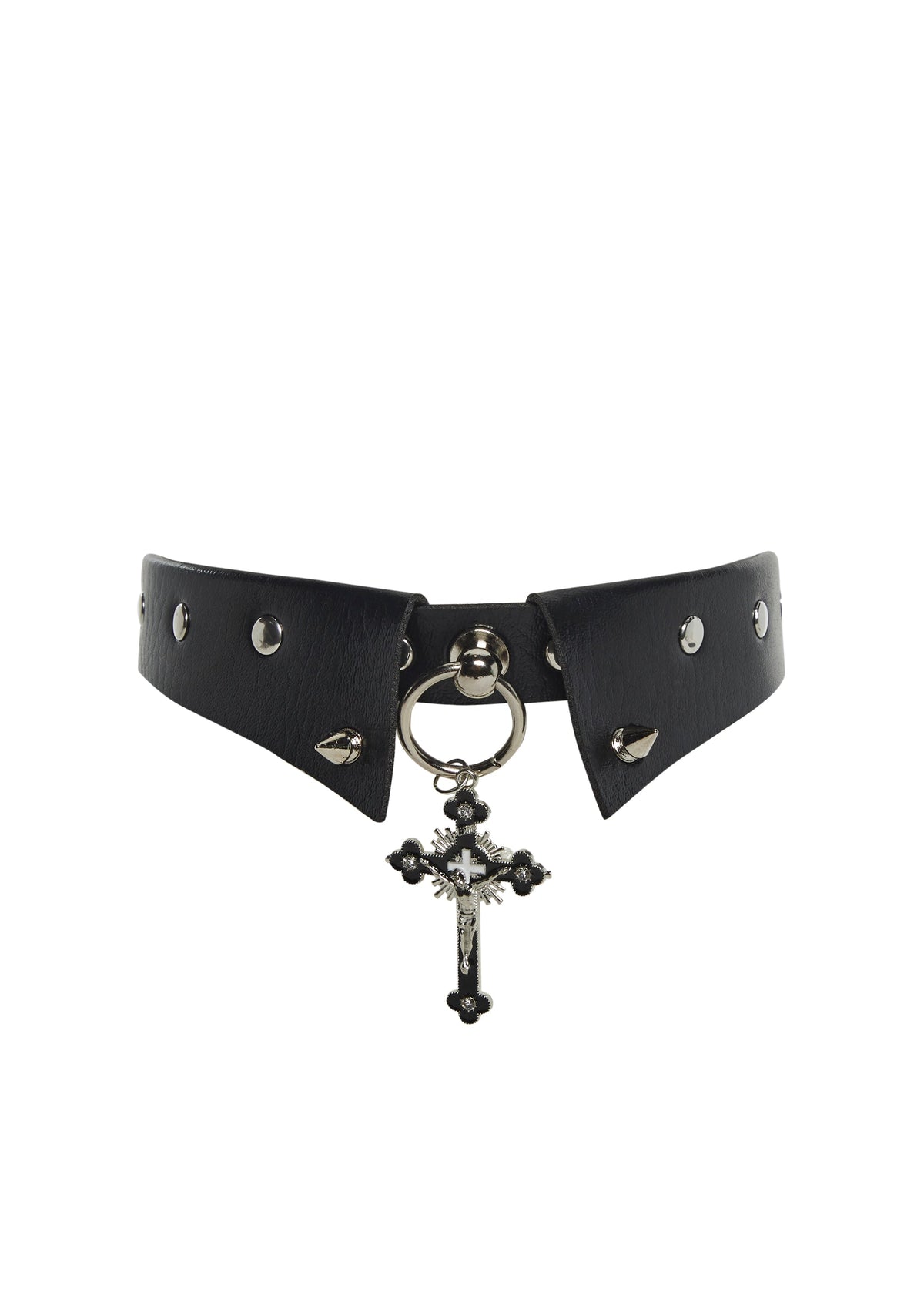 Choker Collar With Cross