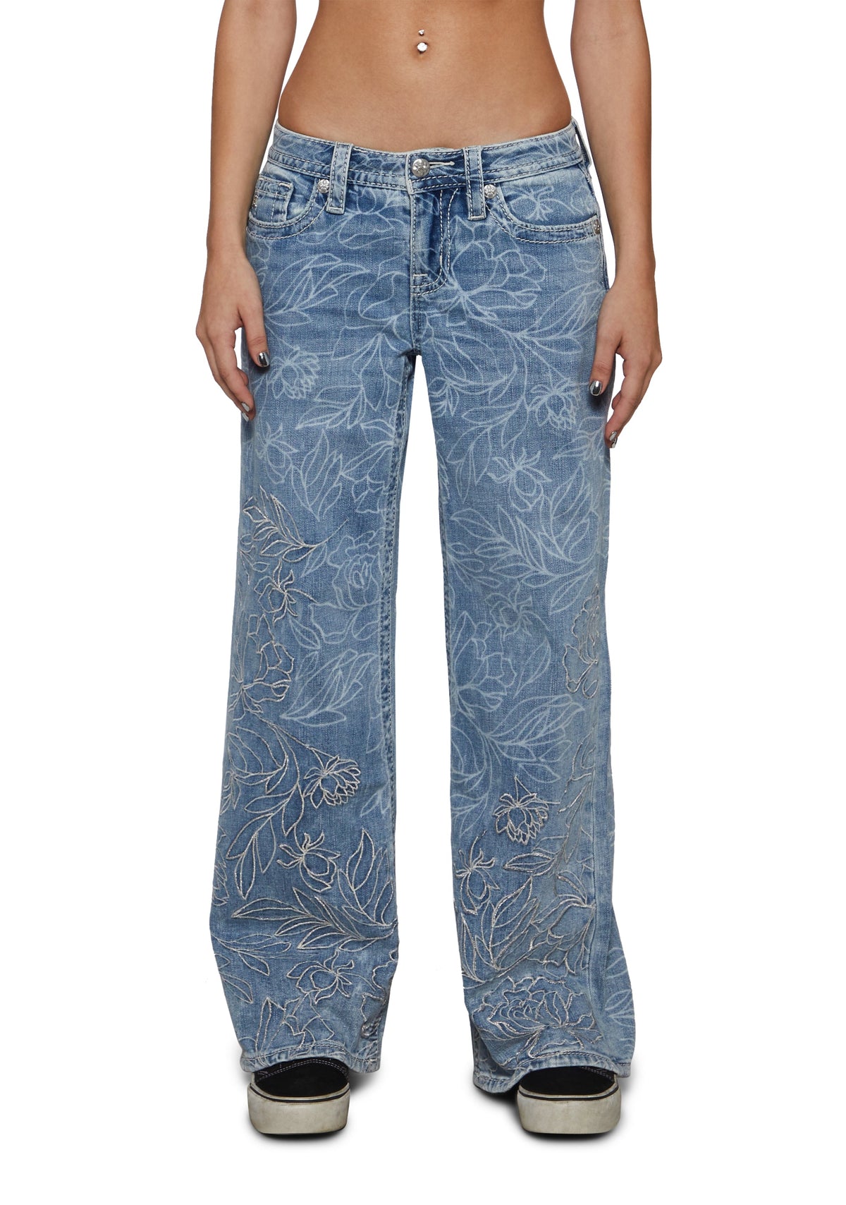 Peony Wide Leg Jeans Light Wash