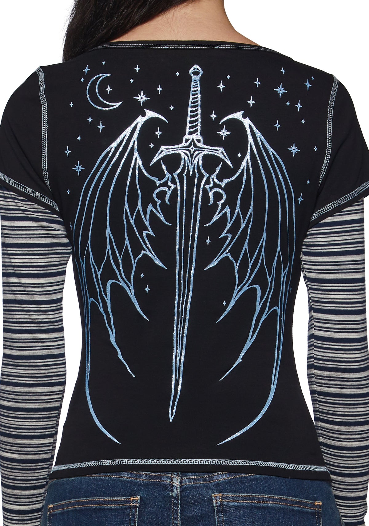 Illyrian™ Bat Boy Twofer Long Sleeve tee