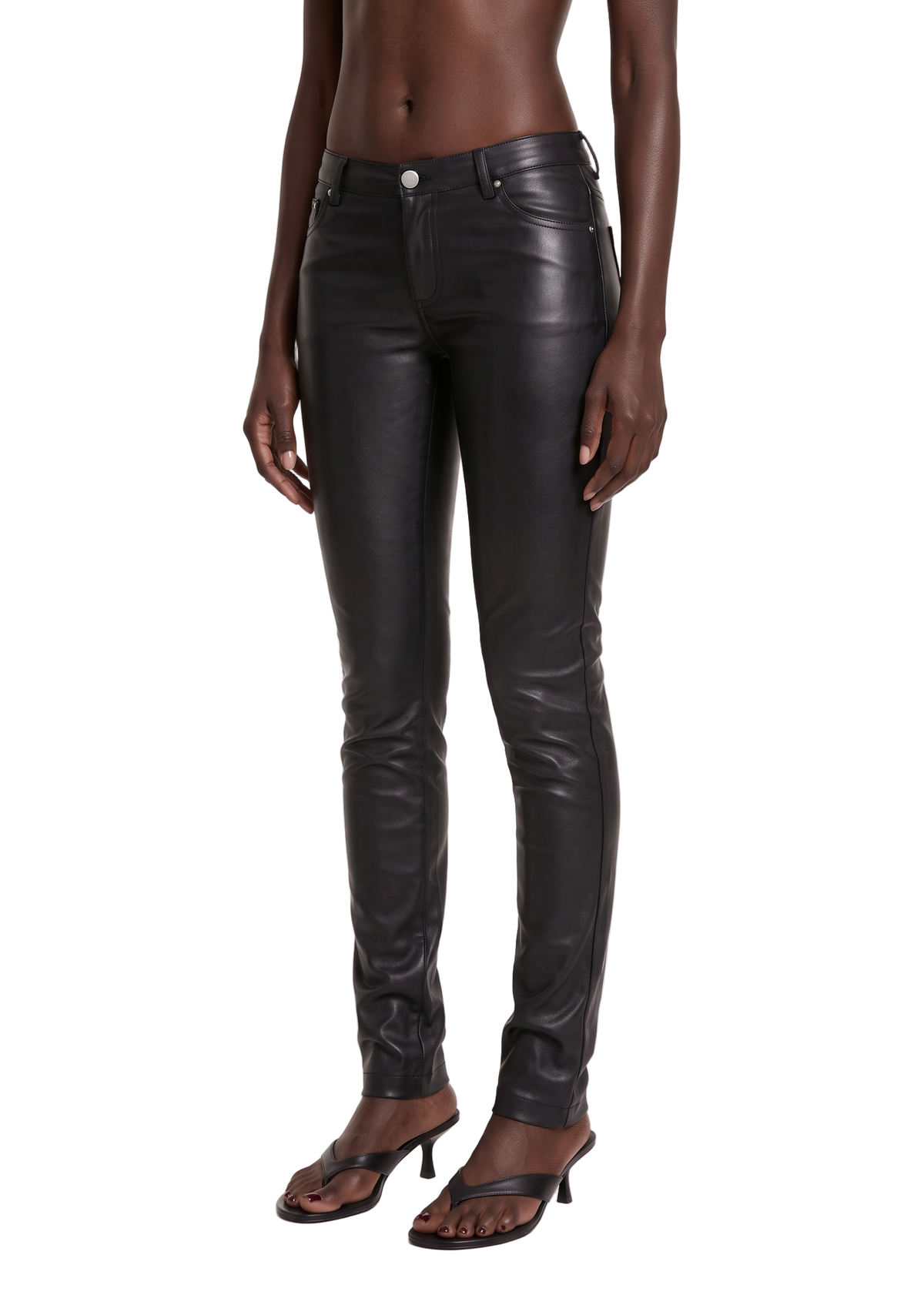 Born To Rock Leather Skinny Jeans