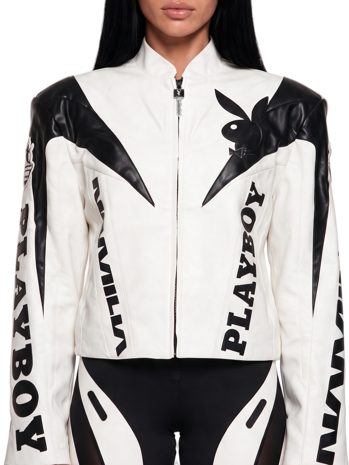 Playboy Moto Jacket - White