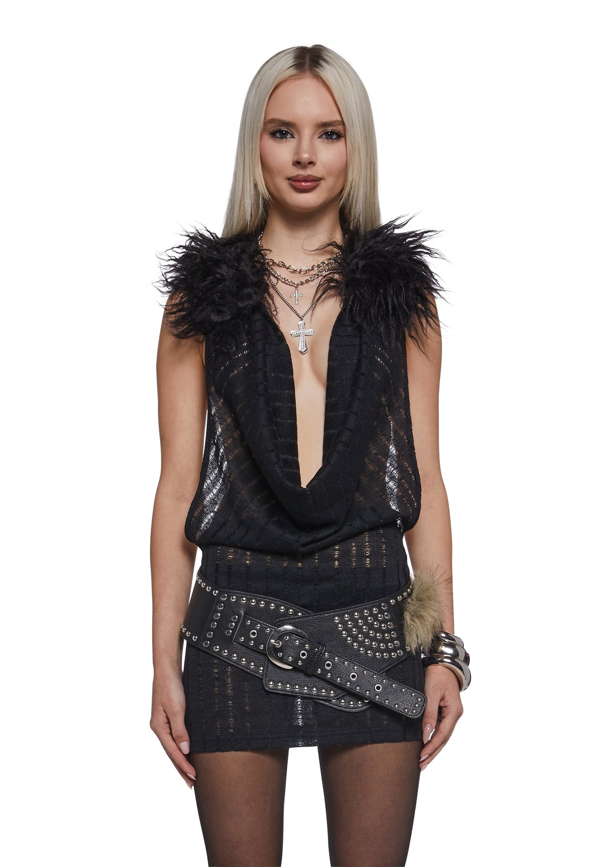 Cheri Halter Dress - Black