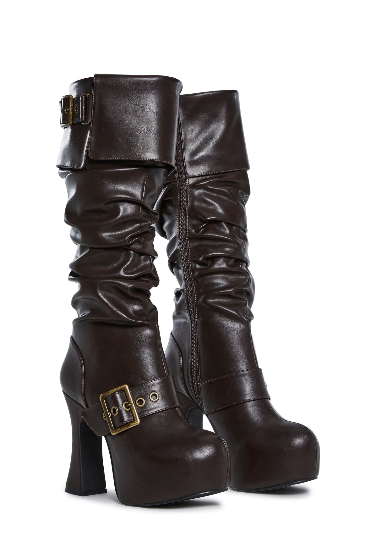 Ren Faire Slouchy Boots - Brown