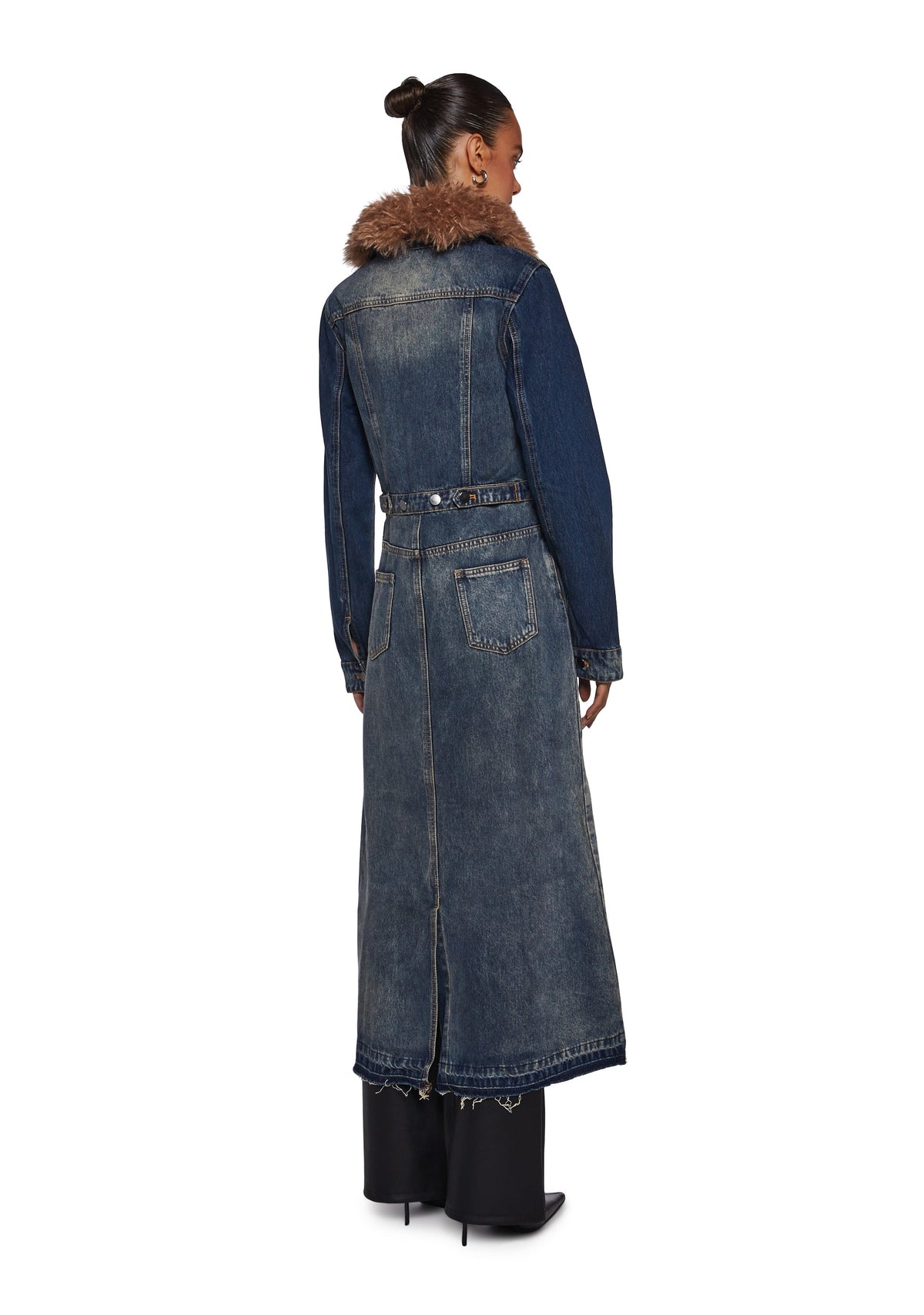 Kings Road Denim Maxi Coat