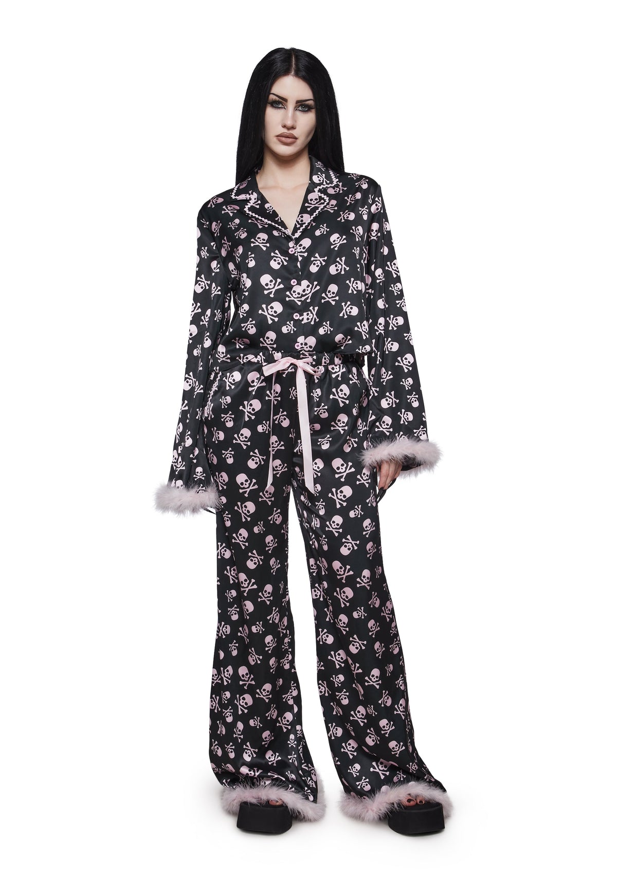 Skully Satin Sleep Pants
