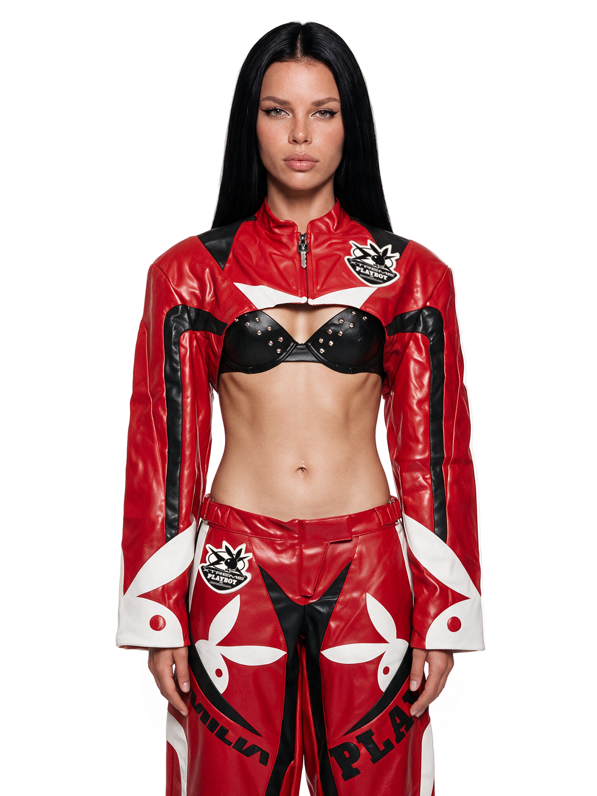 Playboy Moto Bolero Jacket - Red