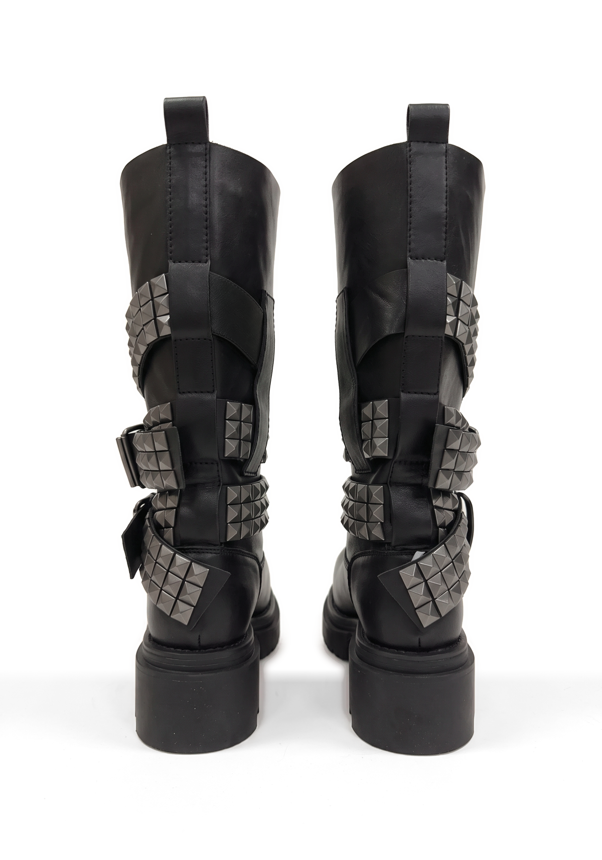 Destruct Studded Knee High Platform Boots