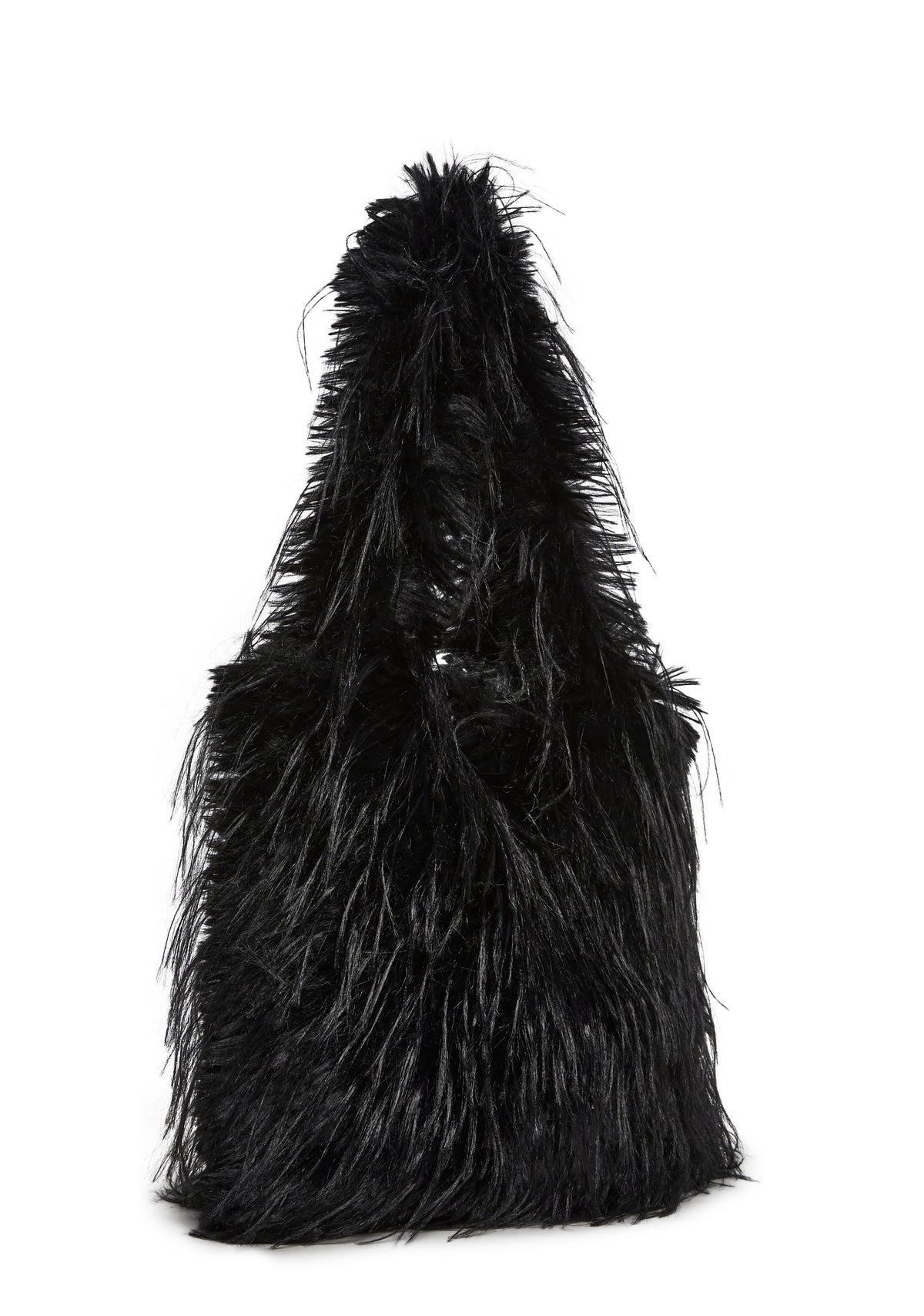 Star Dream Faux Fur Shoulder Bag - Black