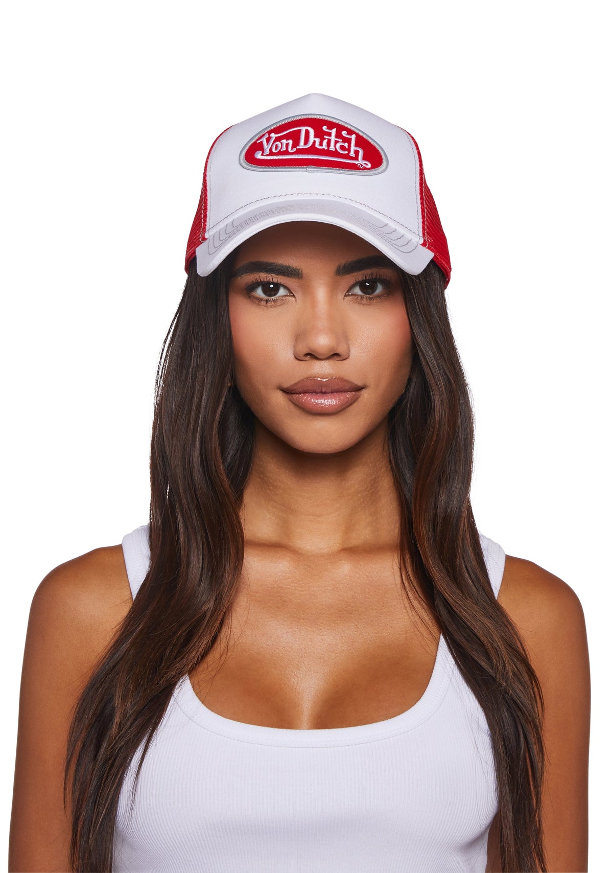 White And Red Trucker Hat