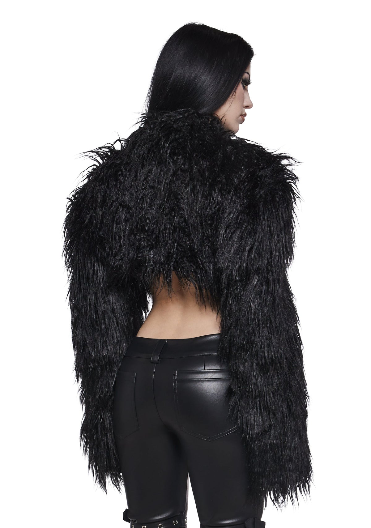 Diva Faux Fur Bolero - Black