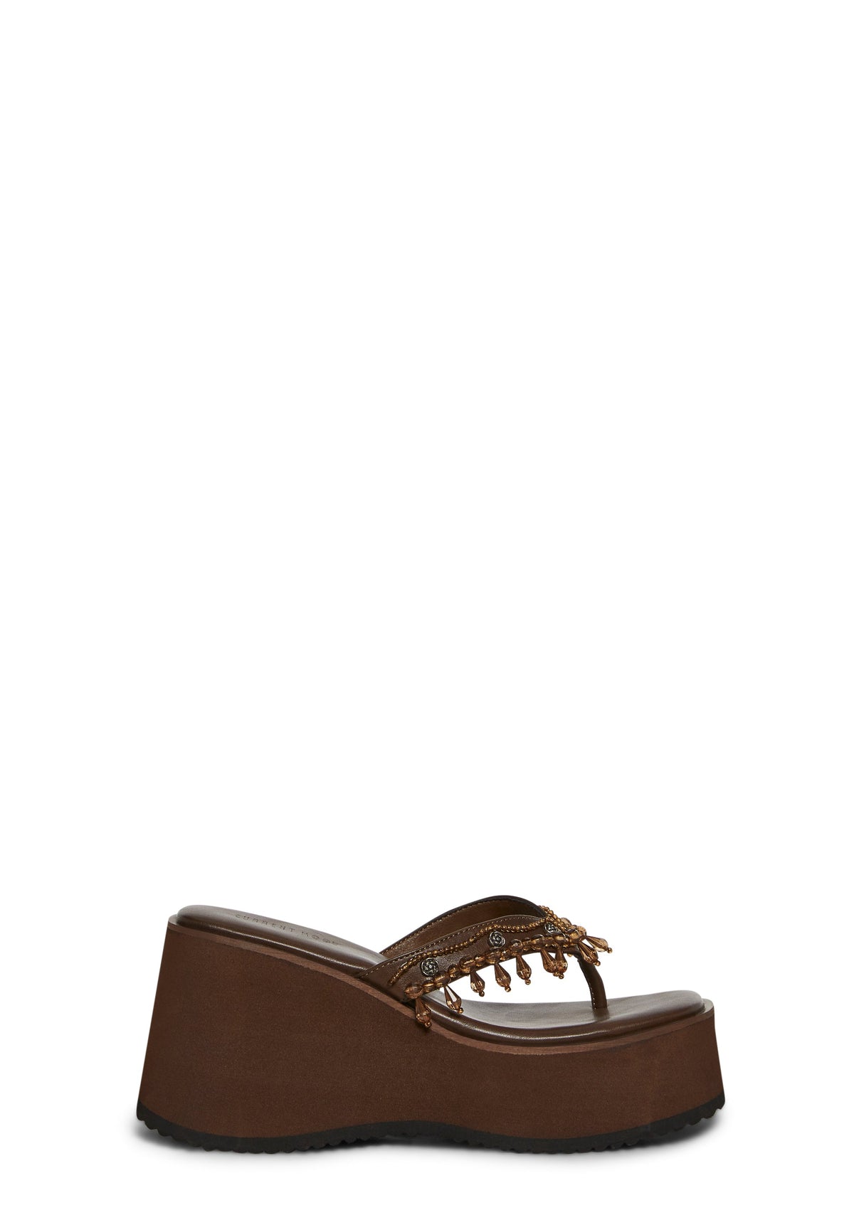Happy Greetings Beaded Sandal - Brown