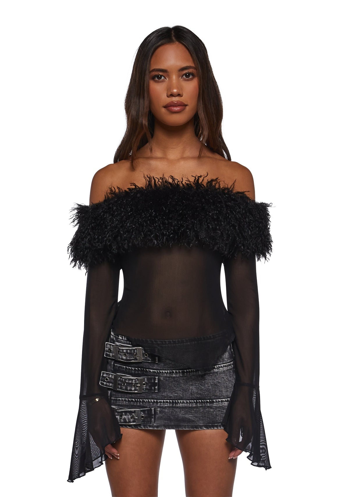 Take Me Dancing Faux Fur Top