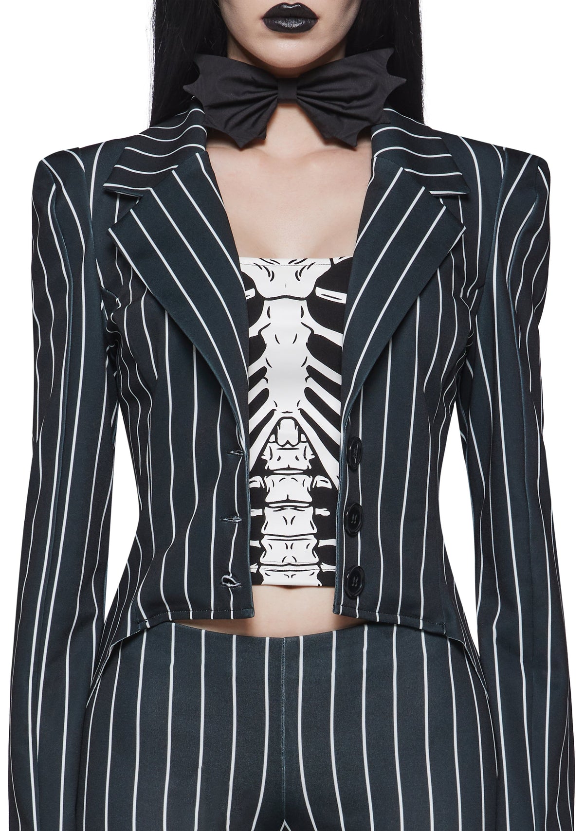 Skeleton King Pinstripe Costume