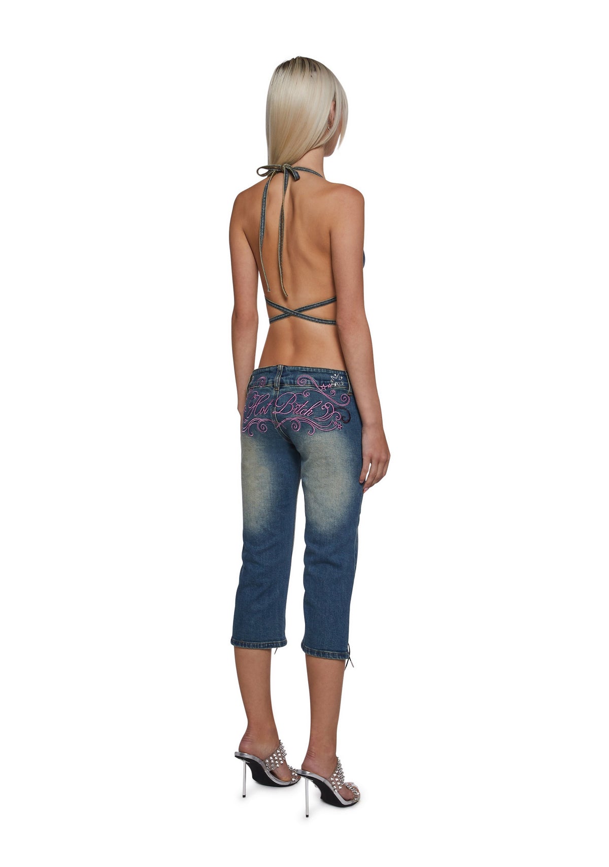 Denim Detachable Capri Jumpsuit