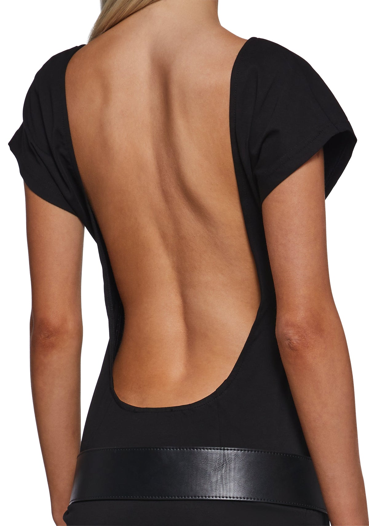 Milan At Midnight Backless Belted Mini Dress